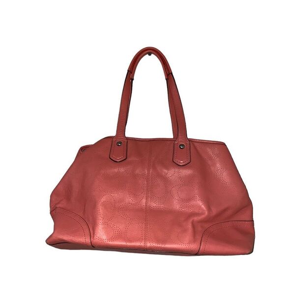 Coach 19681 Perforated Signature Leather Carryall Satchel Shoulder Bag - Picture 11 of 14